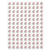 Festivals Rot und Grün Feliz Navidad Tischdecke (Vorderseite)