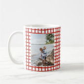 Festivals Rote Hand Kariert 2 Foto Kaffeetasse (Links)