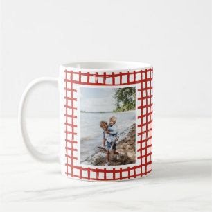 Festivals Rote Hand Kariert 2 Foto Kaffeetasse
