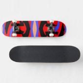 Festivals Rote Indische und Japanische Kunstmischu Skateboard (Horizontal)