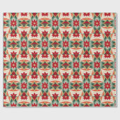 Festivals Rote Poinsettia Geschenkpapier (Flach)