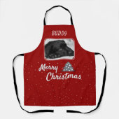 Festivals Roter Hund Weihnachtsbaum Foto Schürze (Vorderseite)