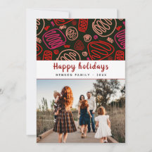 Festivals Rotes Weihnachtsfest in einer Reihe Weih