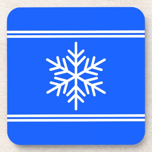 Festivals Royal Blue White Racing Streifen Schneef Getränkeuntersetzer (Vorderseite)