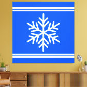 Festivals Royal Blue White Racing Streifen Schneef Leinwanddruck (Insitu (Wohnzimmer))