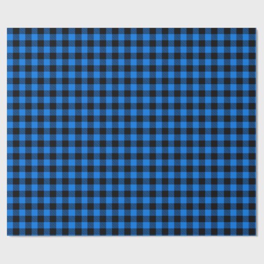 Festivals Rustikal Blue Black Buffalo Kariert Geschenkpapier (Flach)