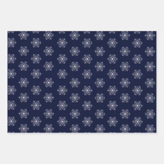 Festivals Schneeflocken Geschenkpapier Set (Vorderseite)