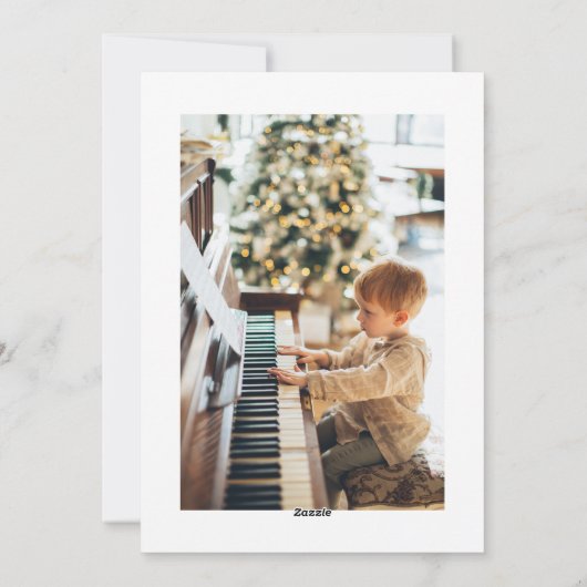 Festivals Script Red Simple Frohe Weihnachten Foto (Rückseite)