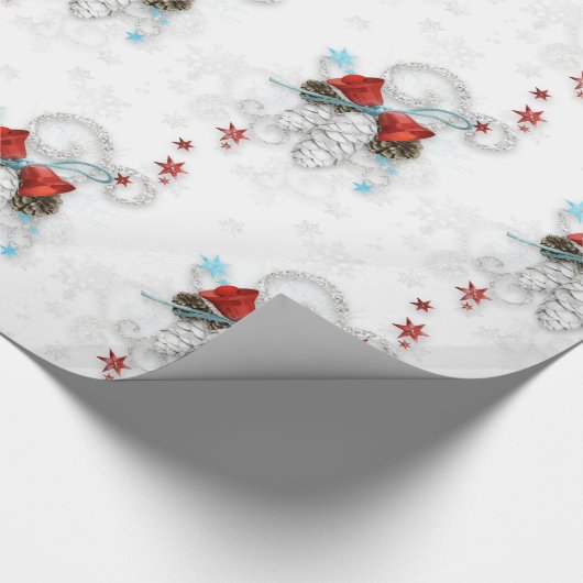 Festivals Silber Cones Geschenkpapier (Ecke)