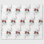 Festivals Silber Cones Geschenkpapier (Flach)