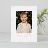 Festivals Silver Snowflakes Foto Folien Feiertagskarte (Stehend vorne)