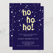 Festivals Simple Blue Annual Christmas Party Einladung (Vorne/Hinten)