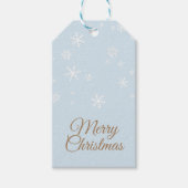 Festivals Snowflakes Botschaft Blauer Weihnachtsfe Geschenkanhänger (Vorderseite)