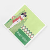 Festivals Snowman Designer Serviette (Ecke)