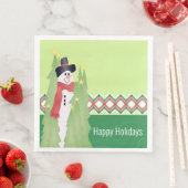 Festivals Snowman Designer Serviette (Beispiel)