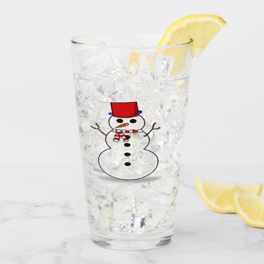 Festivals Snowman Glass Tumbler (Rückseite Ice)