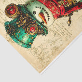 Festivals Snowman Steampunk Vibe BL1 Decoupage Seidenpapier (Ausschnitt)