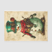 Festivals Snowman Steampunk Vibe BL1 Decoupage Seidenpapier (Vorderseite)