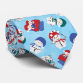 Festivals Snowmen Weihnachtsmuster Krawatte (Gerollt)