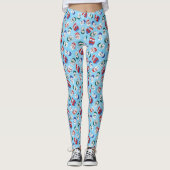 Festivals Snowmen Weihnachtsmuster Leggings (Vorderseite)