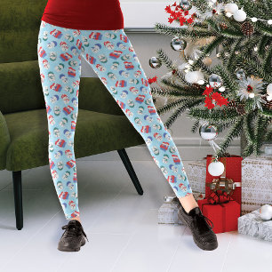 Festivals Snowmen Weihnachtsmuster Leggings