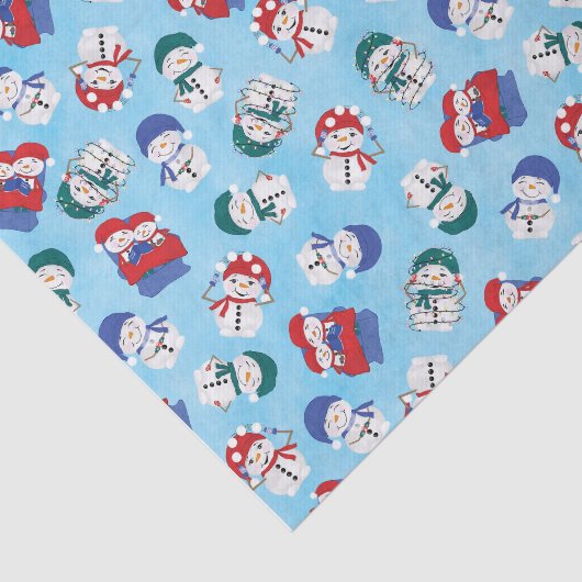 Festivals Snowmen Weihnachtsmuster Seidenpapier (Ausschnitt)