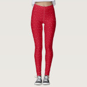 Festivals Spaß Neuheit Rot Pink Polka Dot Weihnach Leggings (Vorderseite)