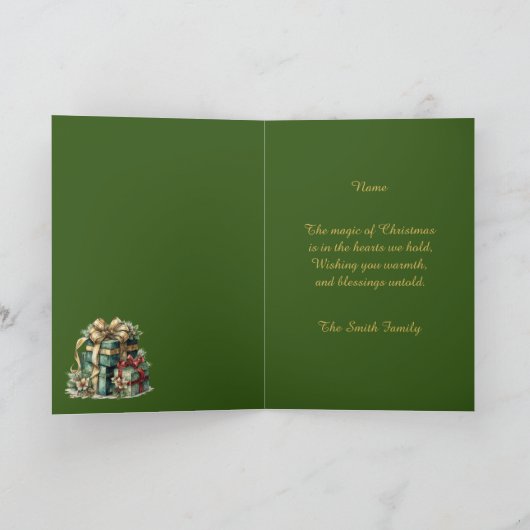 Festivals Stag Weihnachtskarte Dankeskarte (Innenseite)