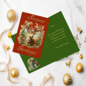 Festivals Stag Weihnachtskarte Dankeskarte