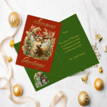 Festivals Stag Weihnachtskarte