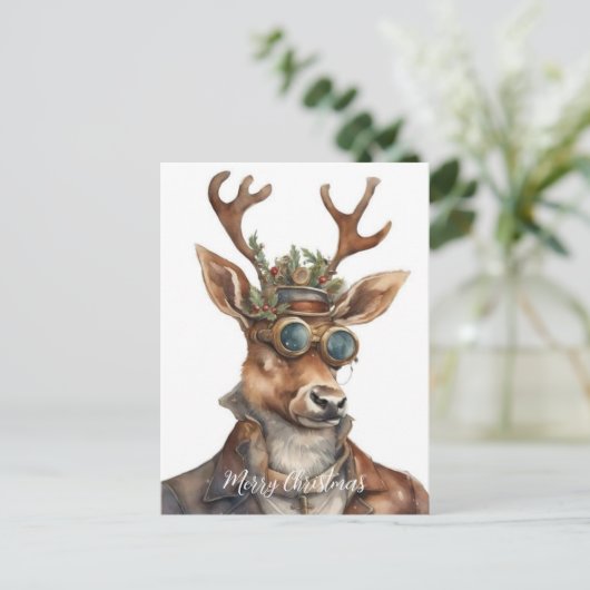 Festivals Steampunk Weihnachtsmann Postkarte (Stehend Vorderseite)