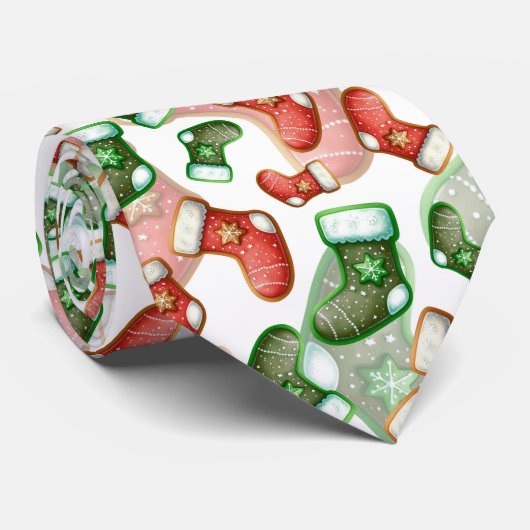 Festivals Strumpf Pattern Neck Tie Krawatte (Gerollt)