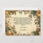 Festivals Sukkot Celebration Card Einladung (Rückseite)