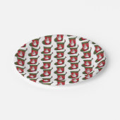 Festivals Tiled Snowman Weihnachts-Strumpf Party Pappteller (Schrägansicht)