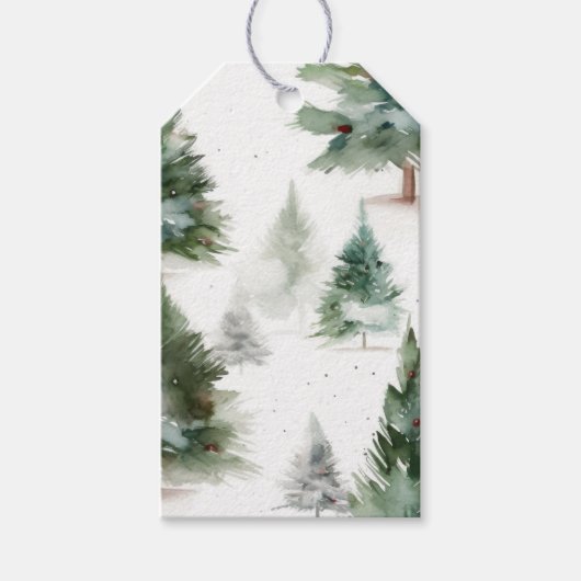 Festivals Tree Grußkarte Geschenkanhänger (Vorderseite)