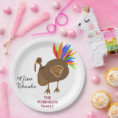 Festivals Türkei farbenfrohe Federn Abendessen Pappteller (Party)