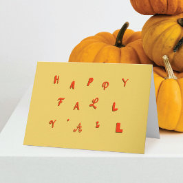 Festivals Typ Gold Happy Fall Y'all geflochtener U Karte