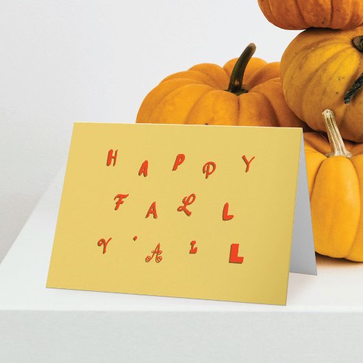 Festivals Typ Gold Happy Fall Y'all geflochtener U Karte