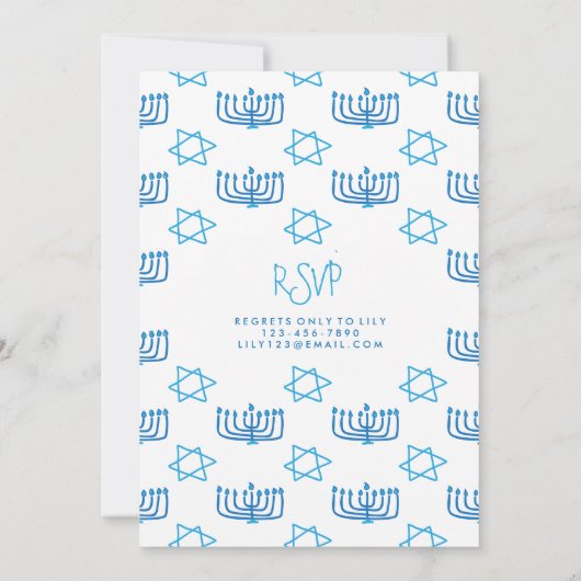 Festivals Ugly Sweater Hanukkah Party Einladungen (Rückseite)