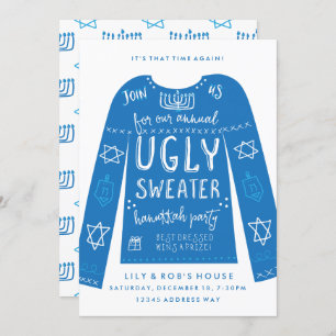 Festivals Ugly Sweater Hanukkah Party Einladungen