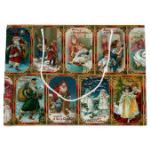 Festivals Verzierte Viktorianische Weihnachtskarte Große Geschenktüte (Vorderseite)