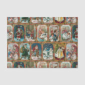 Festivals Verzierte Viktorianische Weihnachtskarte Seidenpapier (Vorderseite)