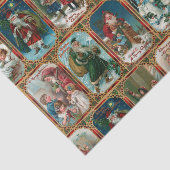 Festivals Verzierte Viktorianische Weihnachtskarte Seidenpapier (Ausschnitt)