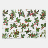 Festivals Vintag Style Holly Geschirrtuch (Horizontal)