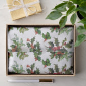 Festivals Vintag Style Holly Seidenpapier (Geschenk)