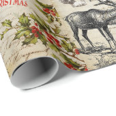 Festivals Vintag Viktorianisches Weihnachtsmädchen Geschenkpapier (Rolleneckpunkt)