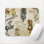 Festivals Vintag Viktorianisches Weihnachtsmädchen Mousepad (Mit Mouse)