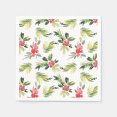Festivals Wassercolor Holly Pattern Weihnachten Serviette (Vorderseite)