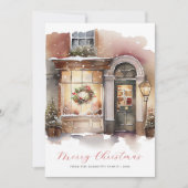 Festivals Wasserfarbe Foto Frohe Weihnachten (Vorderseite)