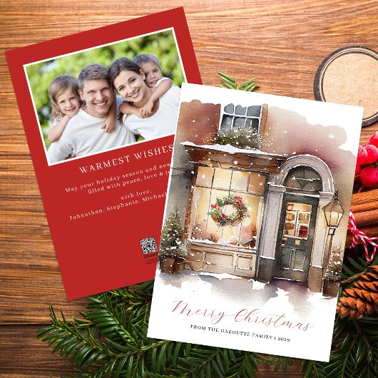 Festivals Wasserfarbe Foto Frohe Weihnachten